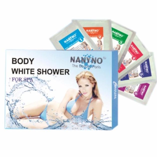 Bộ tắm trắng toàn thân chuyên sâu tại nhà NANYNO hộp 6 gói trắng nhanh không vàng lông