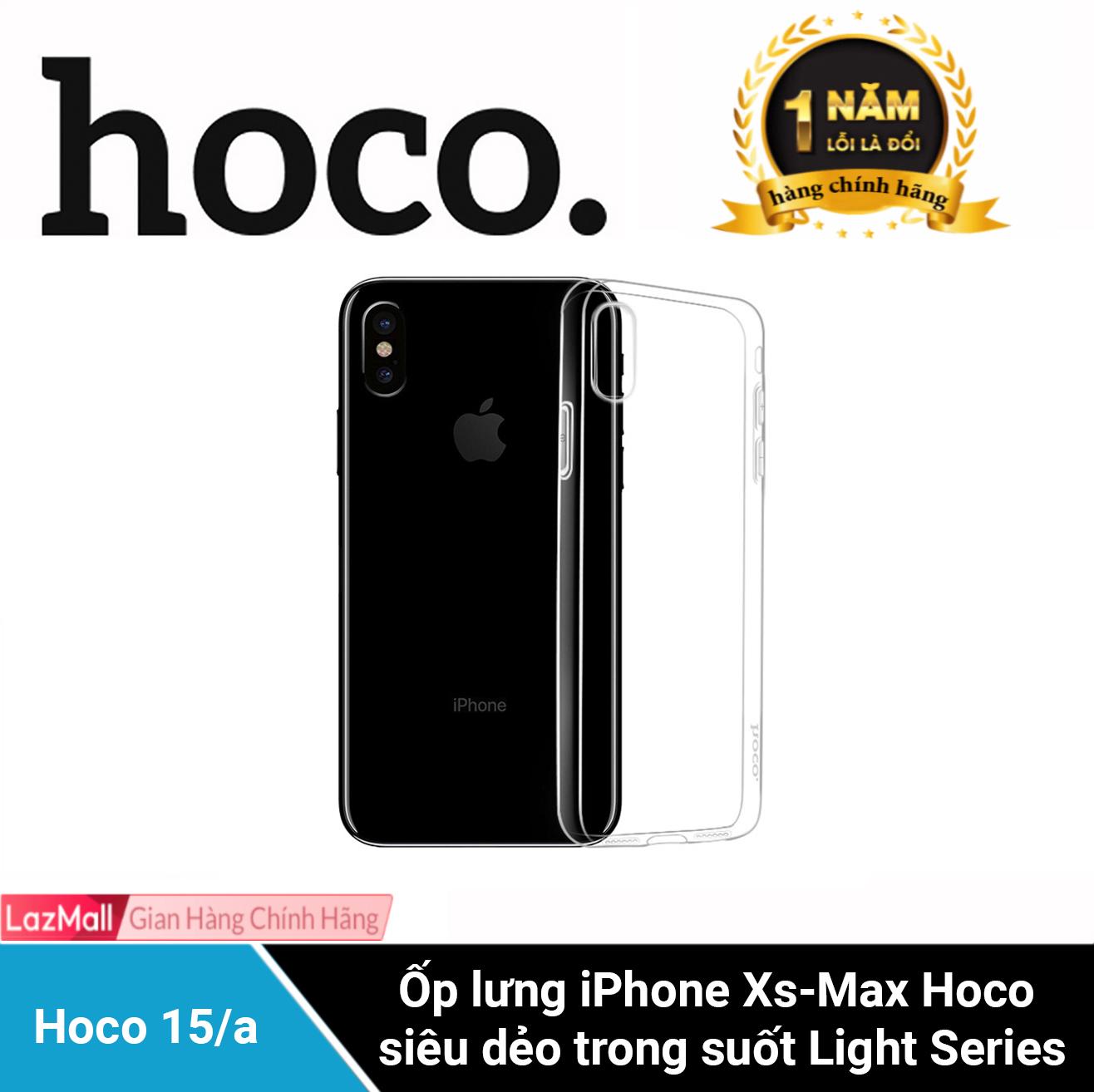 Ốp lưng iPhone Xs-Max Hoco siêu dẻo trong suốt Light Series