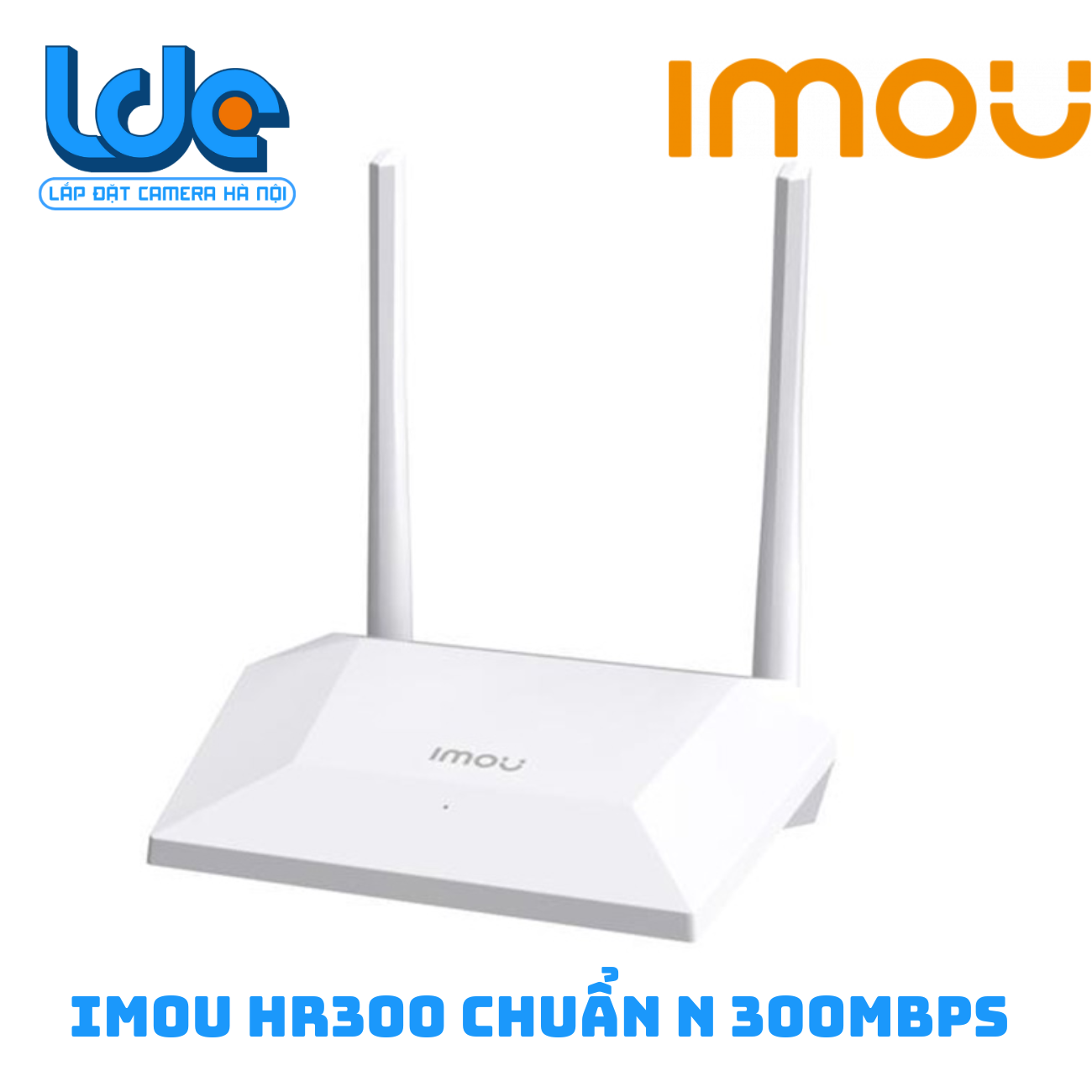 Hr300 | cục phát wifi imou hr300 tốc độ không dây 300mbps, 1 cổng wan 100mbps, 3 cổng lan 100mbps 2 ăng-ten wi-fi bên ngoài, kích sóng wifi
