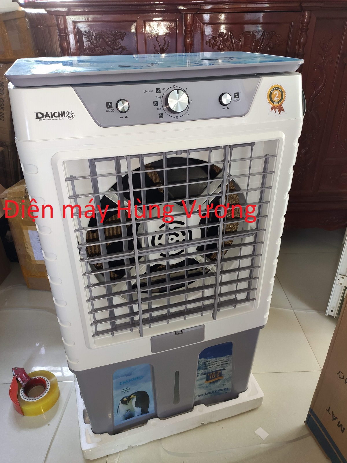 Quạt điều hòa hơi nước DACHIO HA-8600  Dung tích 80L, made in thailand, dây đồng chịu nhiệt, có 2 khay đá khô.,đảo gió tự động 4 chiều. .