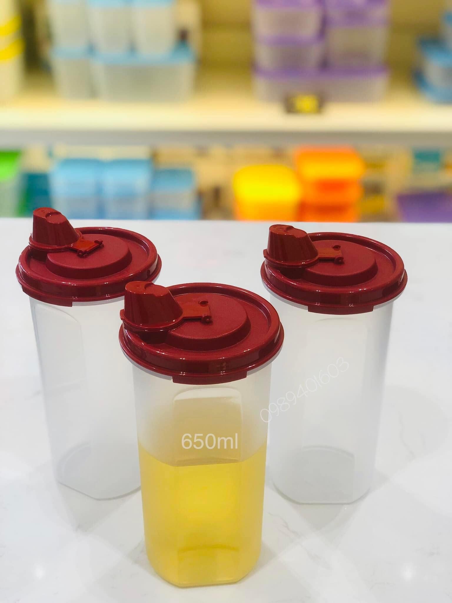 Bình dầu stor n pour 650ml tupperware