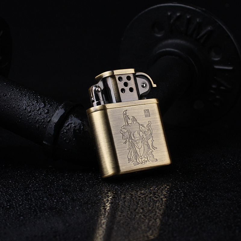 [HCM]Bật lửa gas cối đá cổ Dolphin HY303 độc đáo kiểu dáng cổ điển