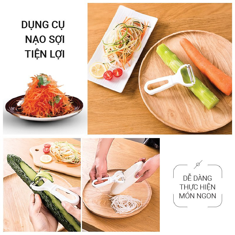 Dao nạo sợi củ quả nhật bản siêu sắc dụng cụ nạo sợi lưỡi răng cư