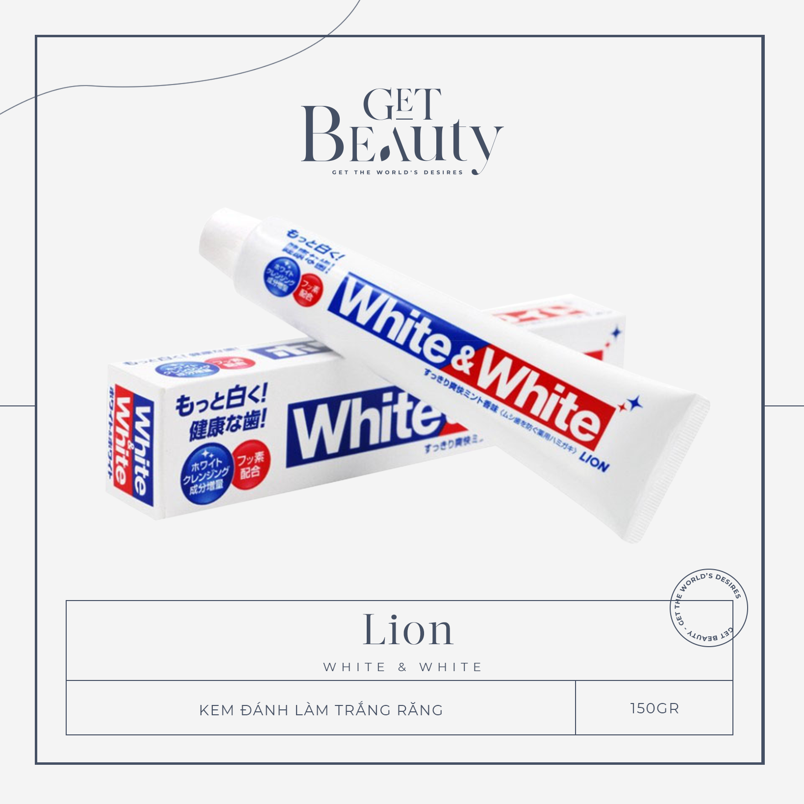 Kem đánh răng white & white 150g