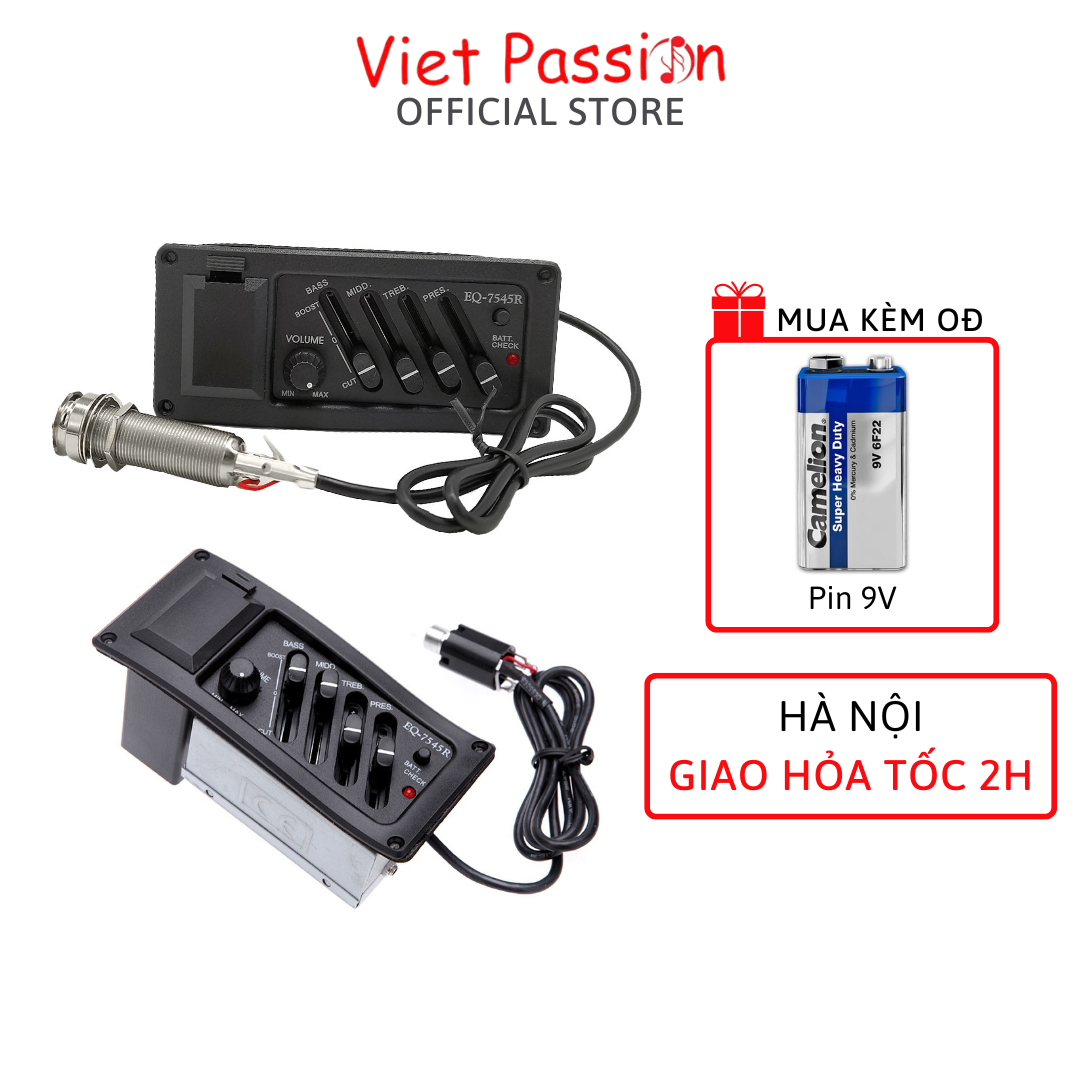EQ đàn Guitar 7545R kích âm thanh ra loa chơi guitar biểu diễn Viet Pasion