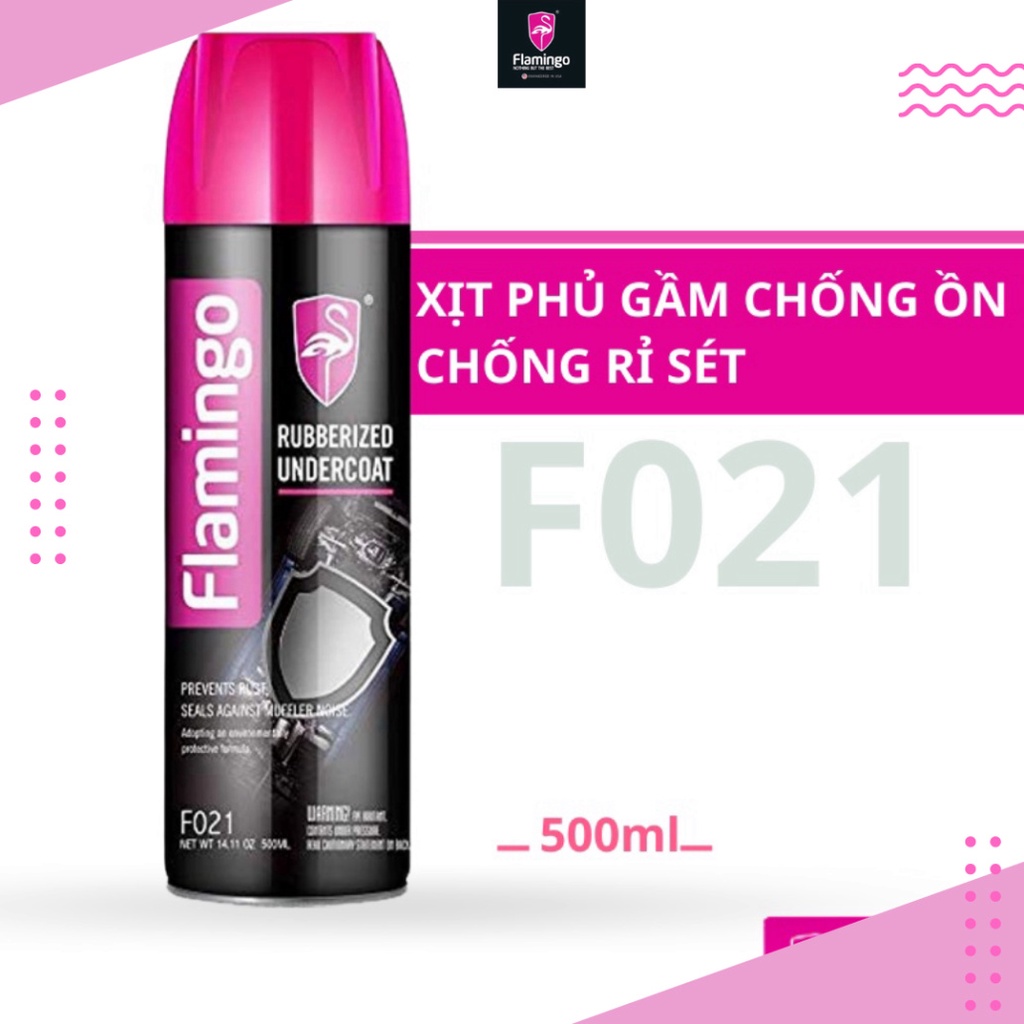Sơn xịt phủ gầm chống ồn chống rỉ sét flamingo f021 500ml