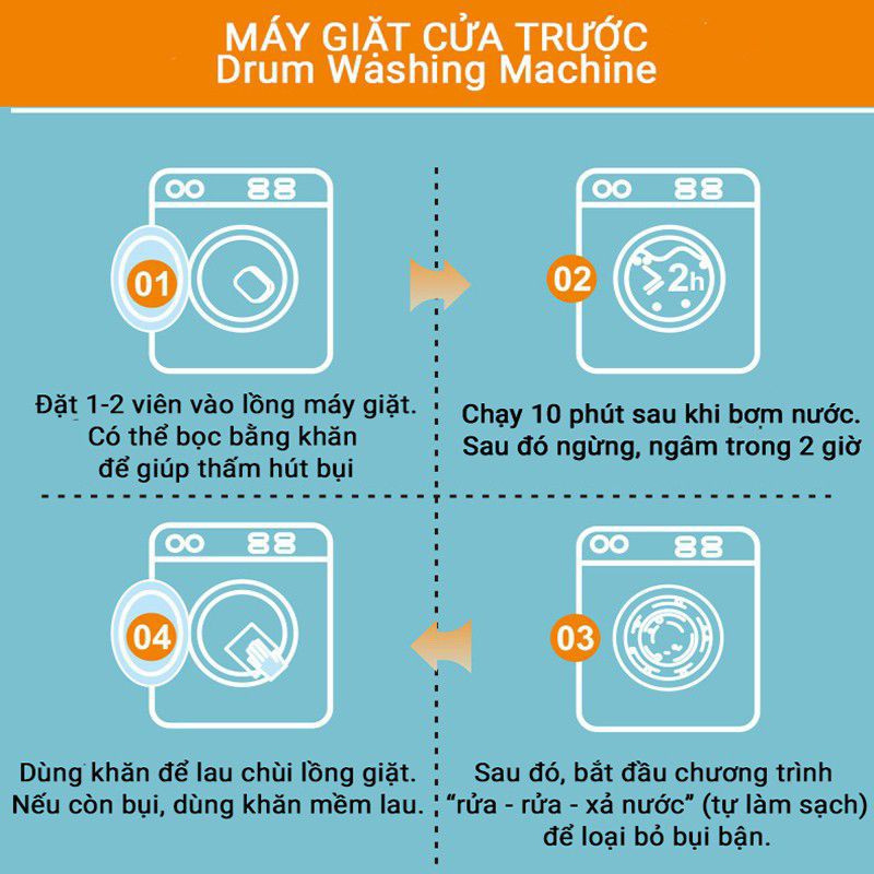 Bột tẩy lồng máy giặt cực sạch hàn quốc 450gr