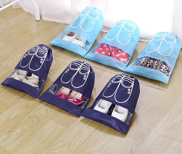 Combo 5 túi đựng giày chống bụi hoặc đi du lịch, đi đá bóng (kích thước túi 44*32cm)