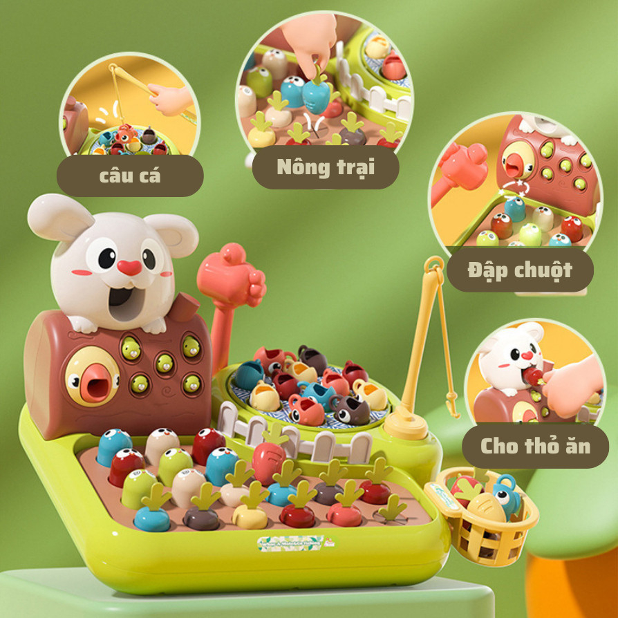 Bộ đồ chơi nông trại vui vẻ 4in1 cho bé yêu