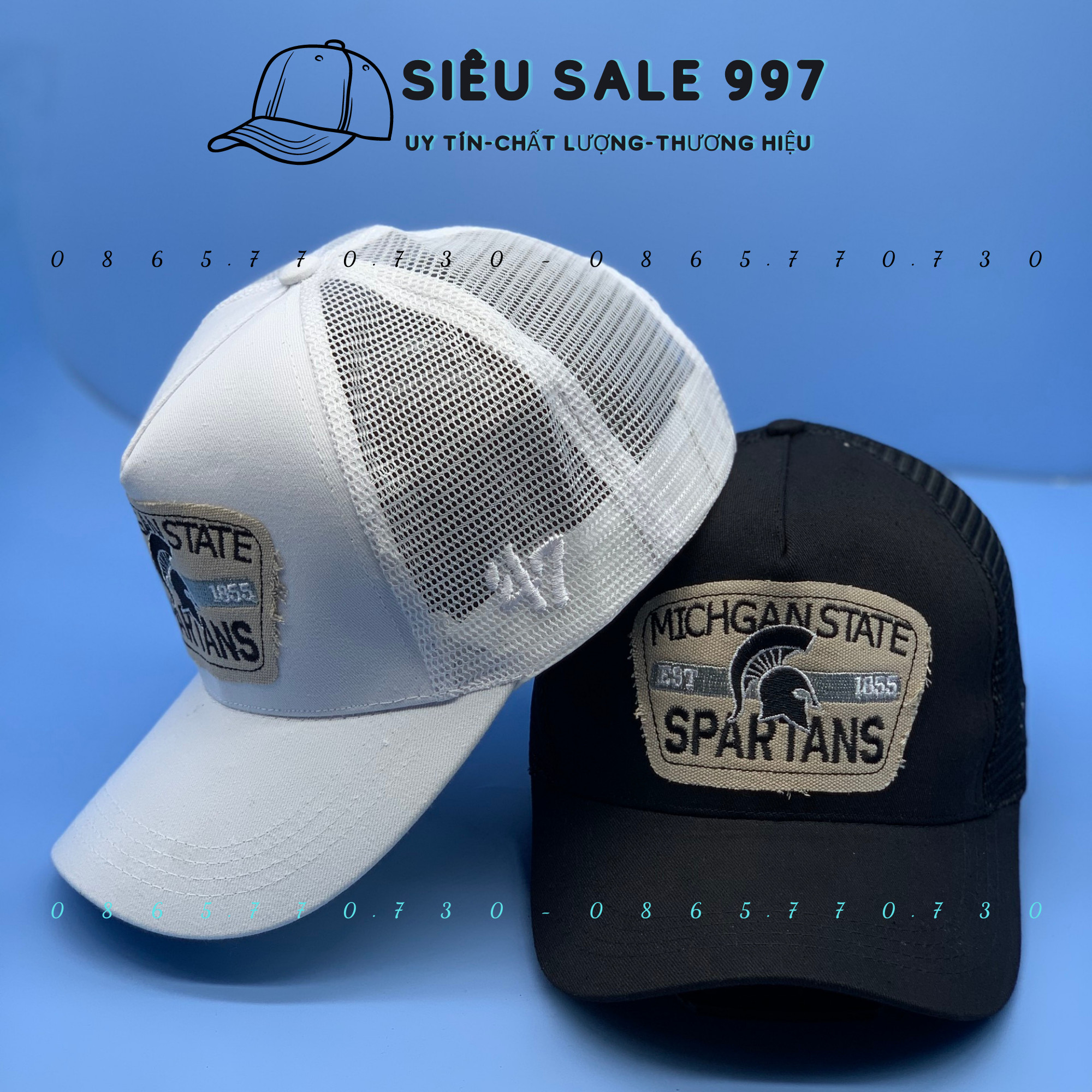 Mũ Lưỡi Trai Vá Logo Spar Thời Trang Nam Nữ Cao Cấp, NÓN KẾT PHỐI LƯỚI THOÁNG KHÍ FORM ĐẸP