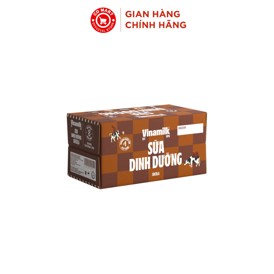 Thùng 48 bịch sữa tươi dinh dưỡng VINAMILK hương socola 220ml