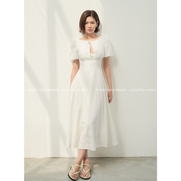 Đầm dáng dài cổ kiểu Sabrina Midi Dress