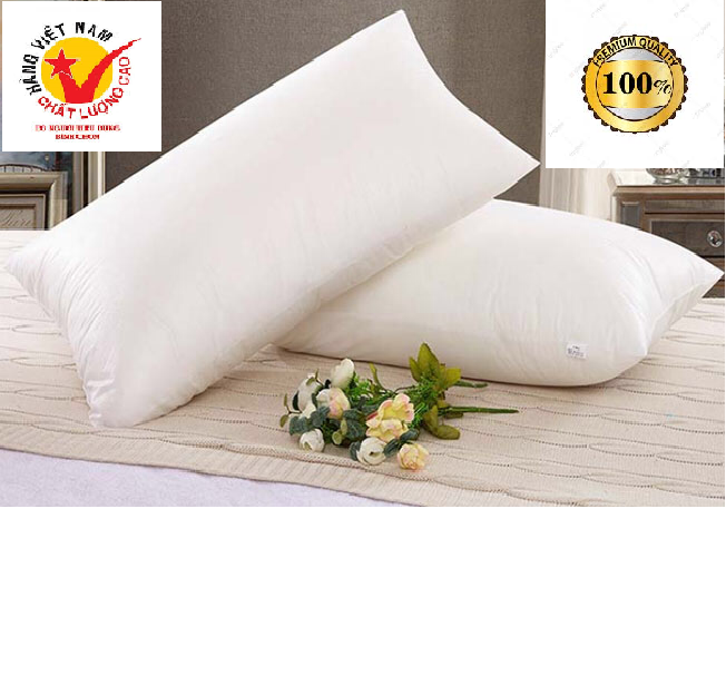 [HCM]Gối nằm hơi 40x60cm bông mềm hàng VN cao cấp êm ái đàn hồi tốt. Ruột gối mềm mịn thiết kế gọn nhẹ