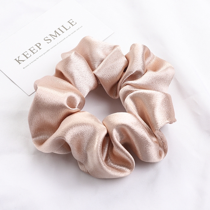 [HCM][Bảng 3] Dây Cột Tóc Vải Cột Scrunchies Satin Lụa Phi Bóng Mềm Màu Vintage Pastel - Vani Store