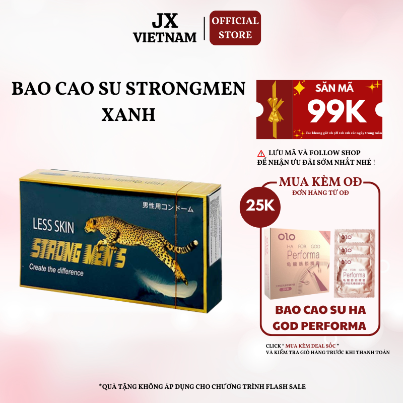 [DEAL SỐC] [CHÍNH HÃNG 100%] Bao cao su Nhật Bản siêu mỏng Strongmen's Less Skin, Hộp 12 bao, Siêu mỏng vô hình,mềm mại TH STORE 01