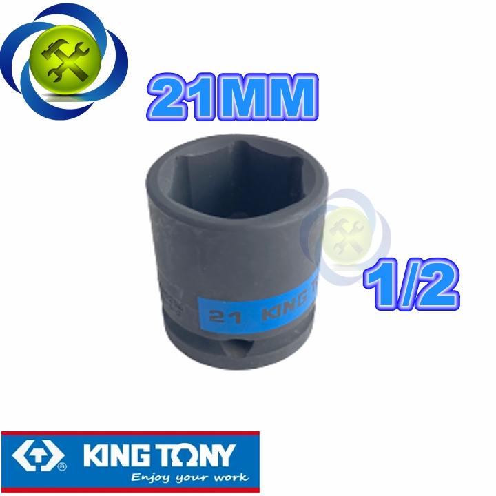 Tuýp đen ngắn kingtony 453521m 21mm 1/2 6 cạnh