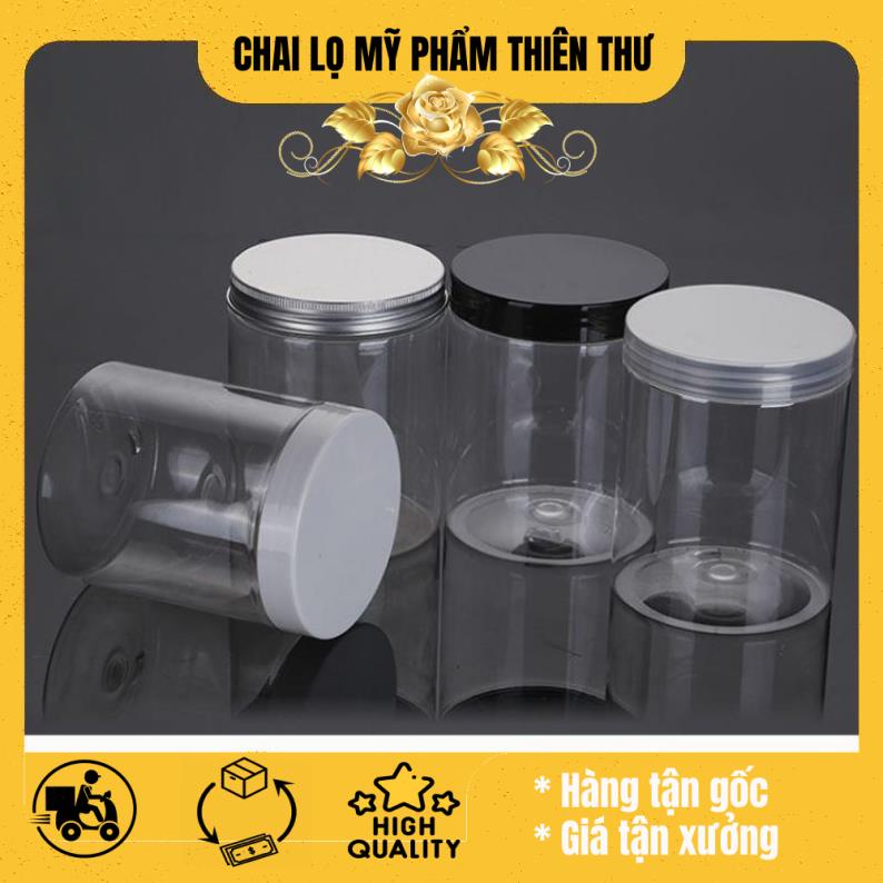 Hủ nhựa pet Trong Nắp Trắng 50g 100g 200g 250g đựng kem, chiết mỹ phẩm