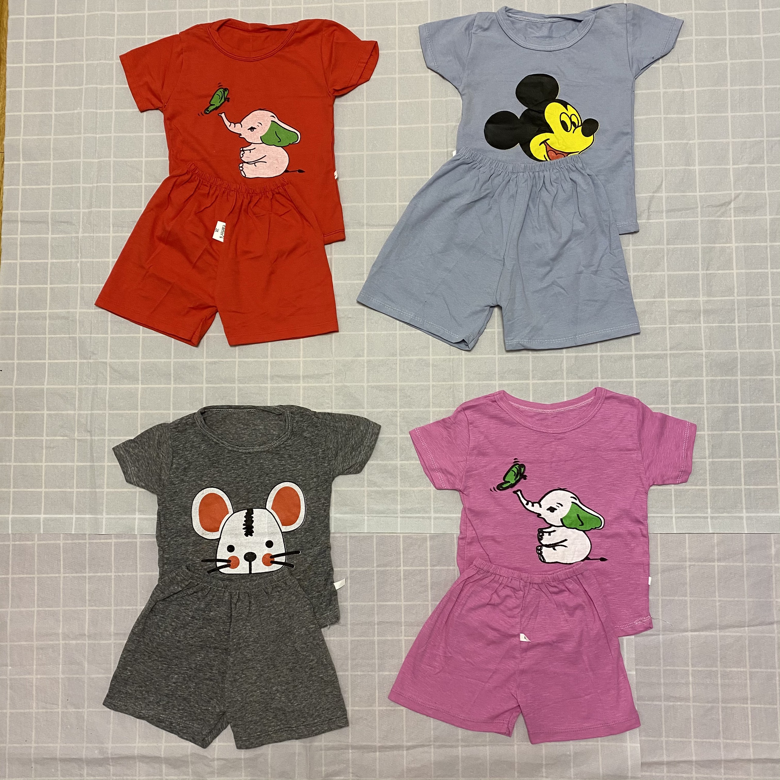 Bộ cộc tay in hình cho bé từ 7-22kg