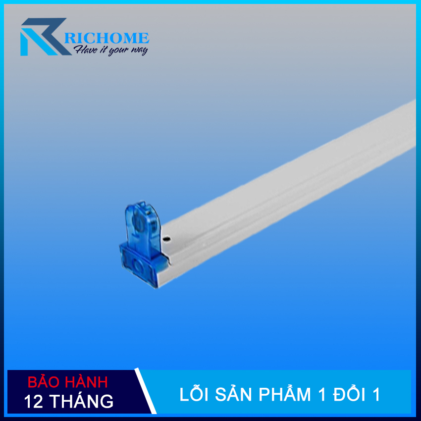 01 Máng led Tuýp đơn 1.2 mét đầu trắng hoặc xanh