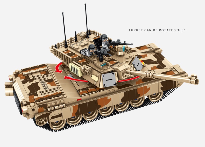 1040 - Đồ chơi ghép hình kiểu Lego - xe tăng Abrams M1A2