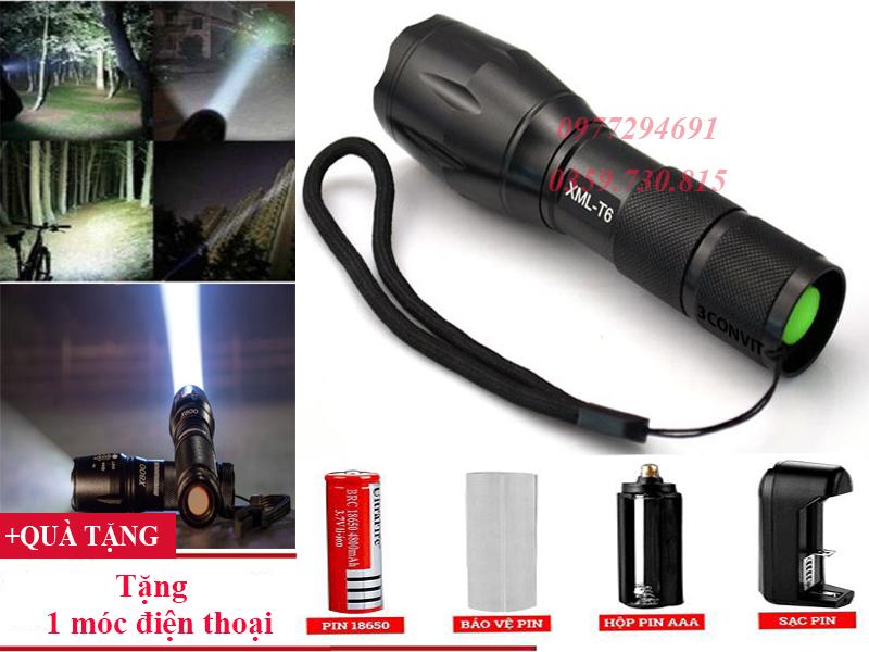 Giá Đèn Pin Xml T6 siêu sáng, Đèn Pin Mini Chiếu Sáng Xml - T6 , Nhỏ Gọn Tiện Lợi 5 In 1 Chiếu Sáng Trong Nhiều Giờ Mã Số 26