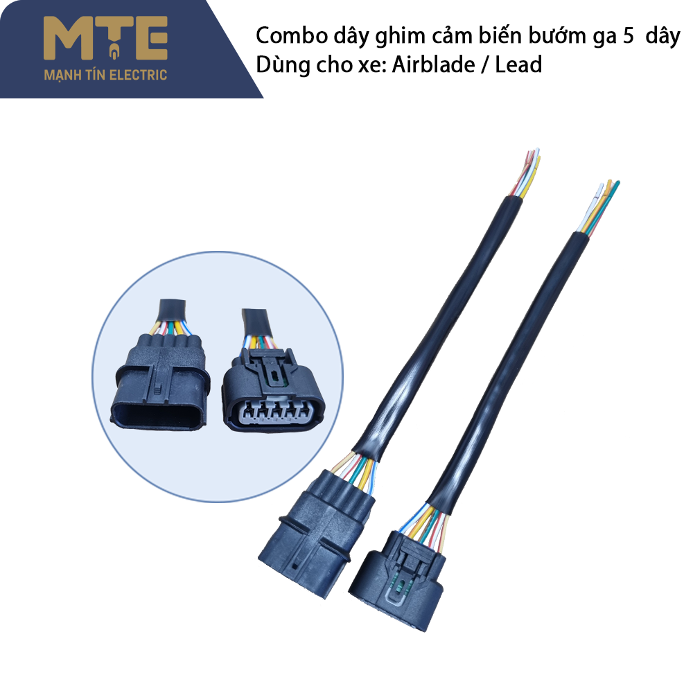 Combo dây ghim cảm biến bướm ga TP 5 lỗ - 5 chân dùng cho xe Airblade / Lead 110