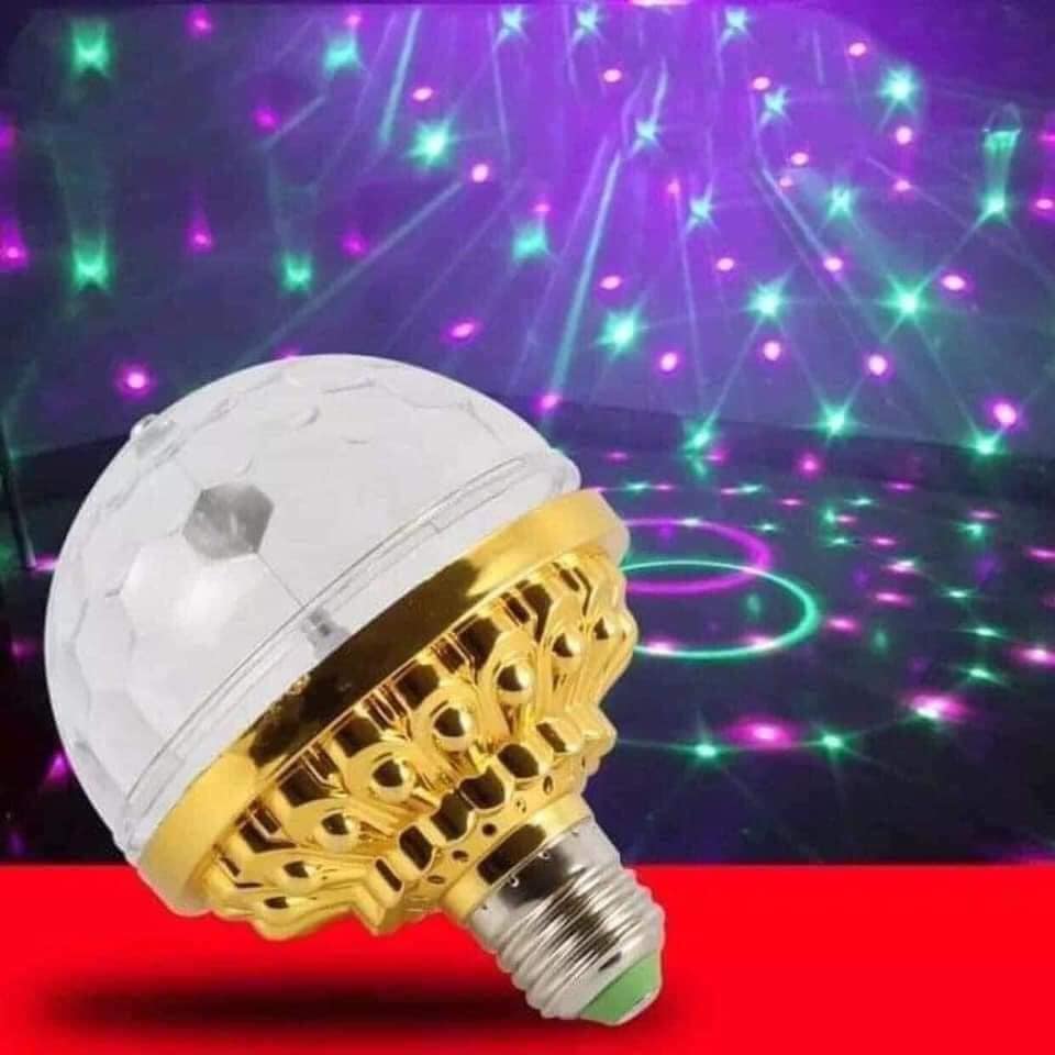 Đèn cầu xoay 360 độ laser 7 màu - đèn vũ trường mini - đền quẩy - karaoke
