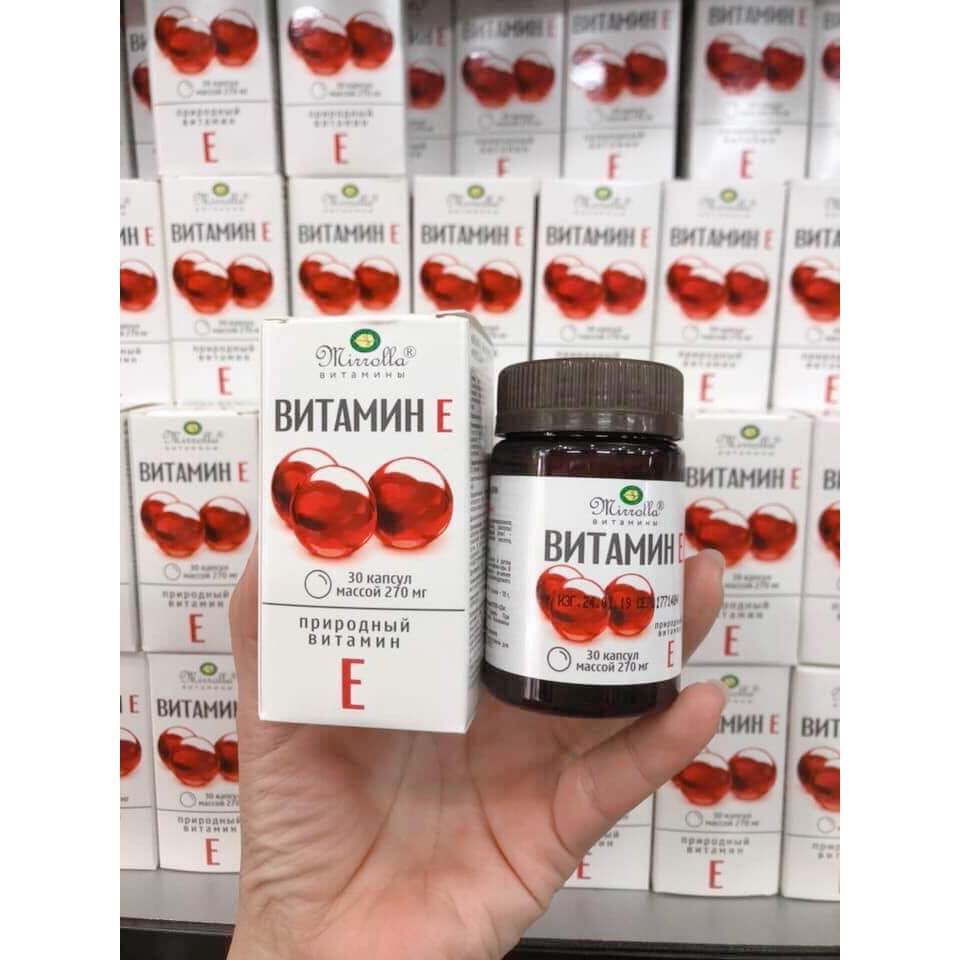 Vitamin e đỏ của nga mirrolla 270mg hộp 30 viên