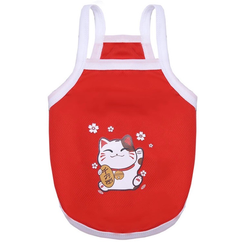 [HCM]Áo tết cho chó mèo - áo hai dây hình mèo may mắn cho thú cưng đa dạng kích cỡ chất lượng đảm bảo và cam kết hàng như mô tả
