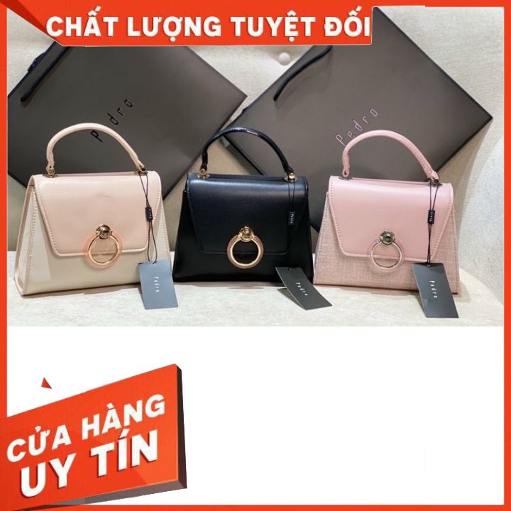 Túi xách tay nữ cnk khoá khoen tròn thời trang sang chảnh