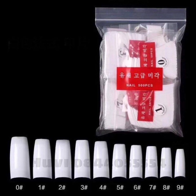 [HCM]MÓNG TIP FORM THANG - NHỌN TRONG ĐỤC