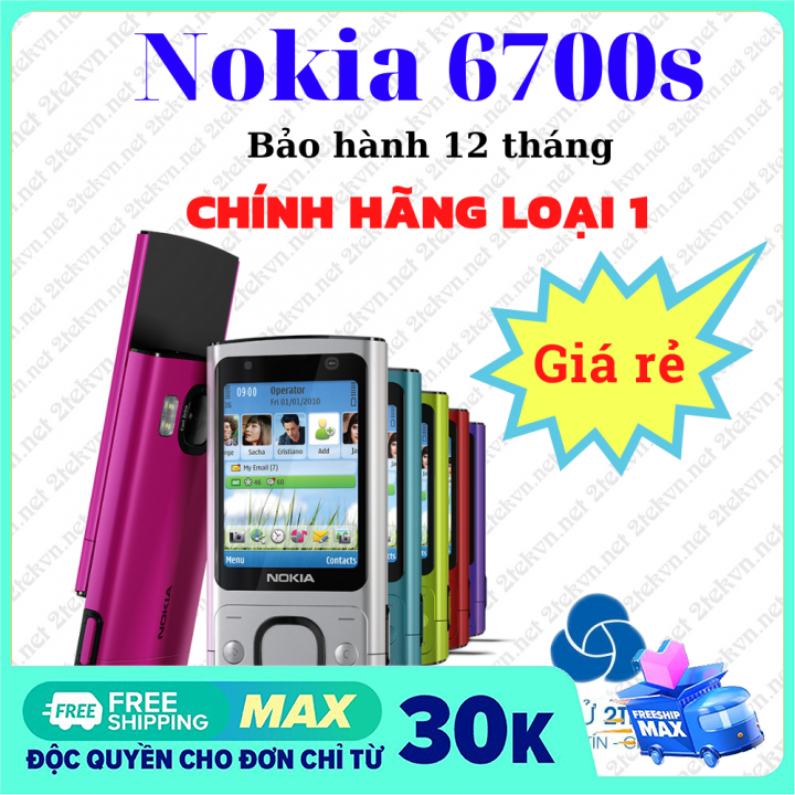 Điện thoại nắp trượt Nokia 6700 slide chính hãng giá rẻ - Bảo hành 12 tháng