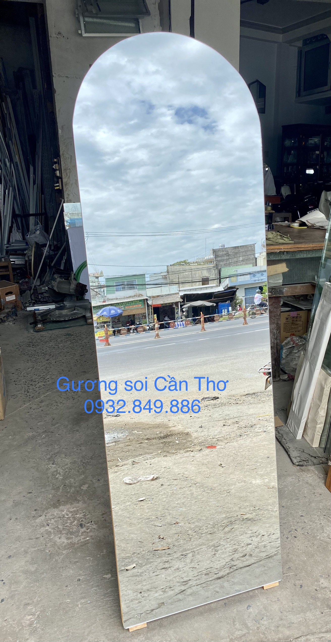 Gương soi toàn thân Decor, khung gỗ  cao cấp,kính nhập khẩu, . Kích thước 50cm*160cm.