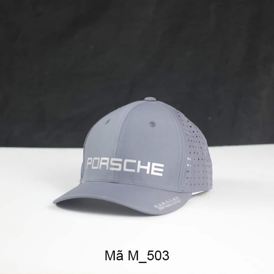 [HCM]Mũ Lưỡi Trai Porsche  Nón Dù Lazer đục lỗ  Nón kết Màu Xám
