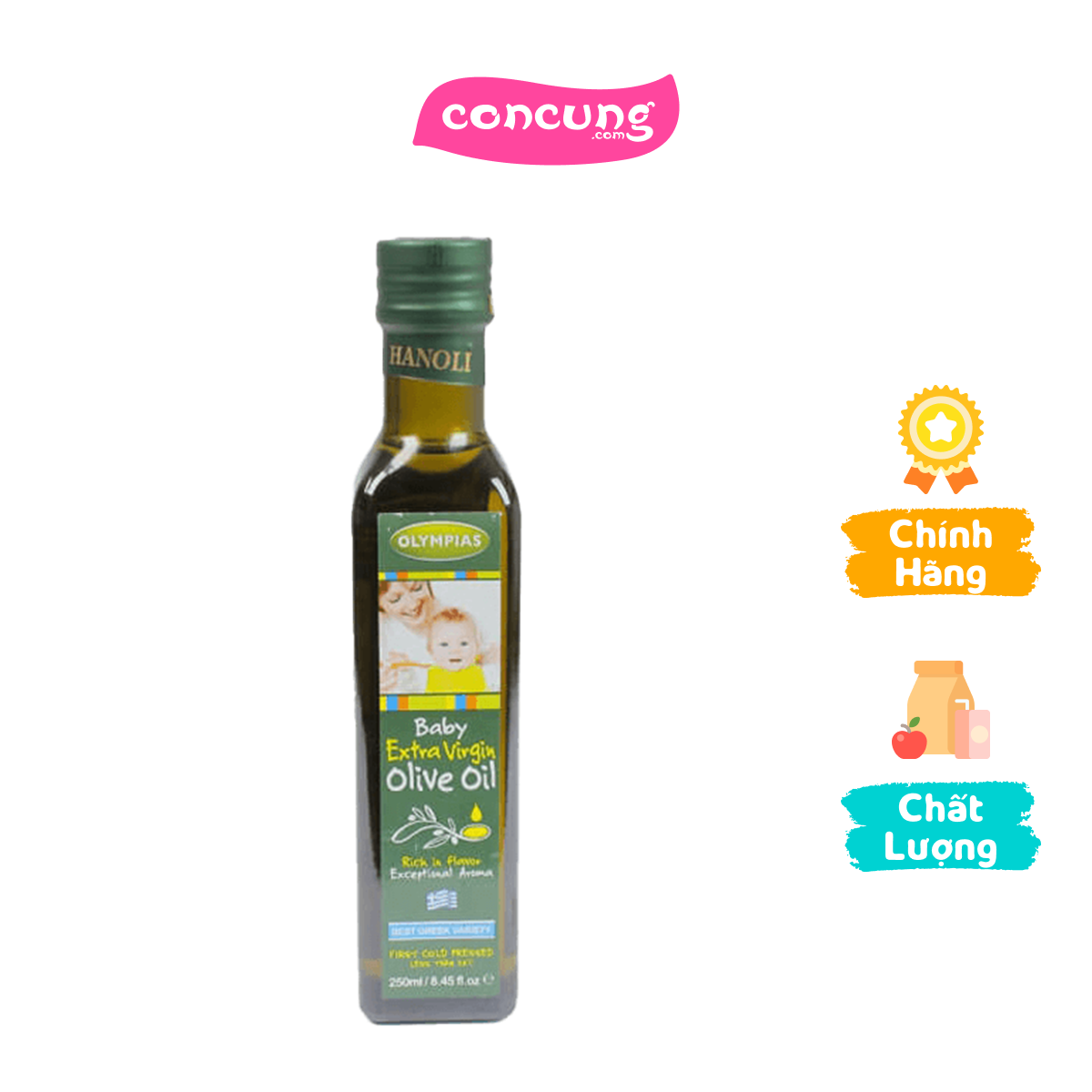 Dầu Olive Baby siêu nguyên chất Olympias, 250ml