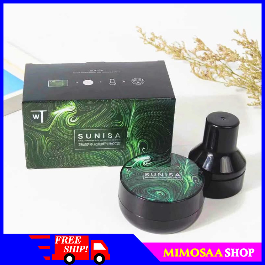 Phấn Nước Sunisa-BB Che Khuyết Điểm - Kiểm Soát Dầu Kèm Cọ Tán- Chuẩn Hàng Nội Địa Trung-MIMOSAA
