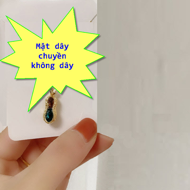 Mặt dây chuyền hạt đậu đính đá dễ thương - Hàng chuẩn titan màu sắc bóng đẹp - Cam kết 1 đổi 1 nếu đen và gỉ sét