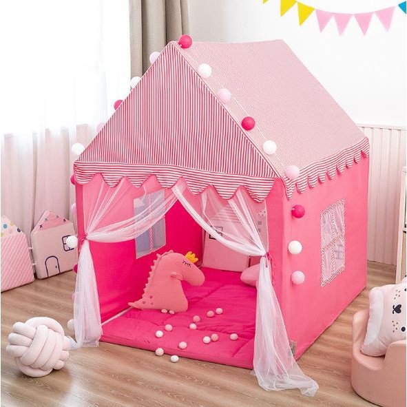 Lều Công Chúa, Hoàng Tử nhà Cho Bé,lều cắm trại không gian lớn Khung Hợp Kim Chắc Chắn - Full Phụ Kiện S3