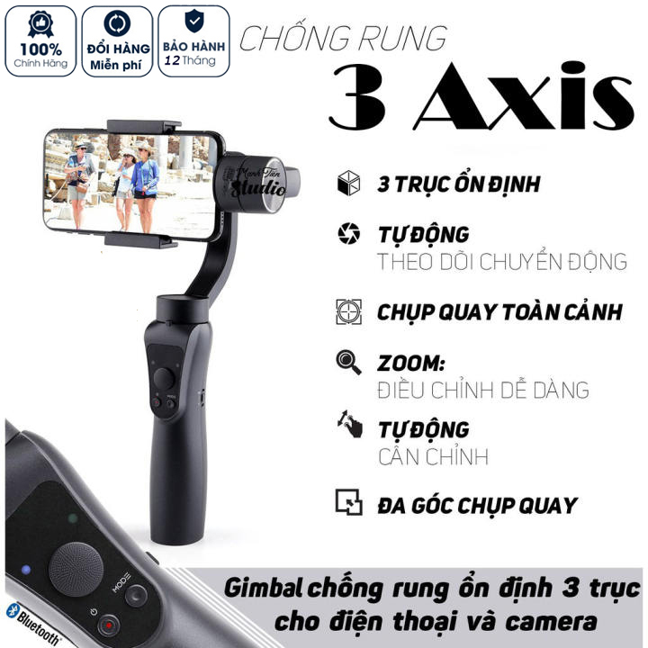 Tay Cầm Chống Rung Gimbal 3 Axis Handheld Gimbal Chống Rung Ổn Định 3 Trục - Tự Động Theo Dõi Chuyển Động - Nhỏ Gọn Tiện Lợi