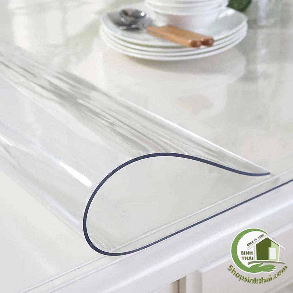 [HCM][Dày 3 mm] Tấm nhựa dẻo trong suốt - [50cm x khổ 120cm] kính nhựa làm màn che vách ngăn trải bàn