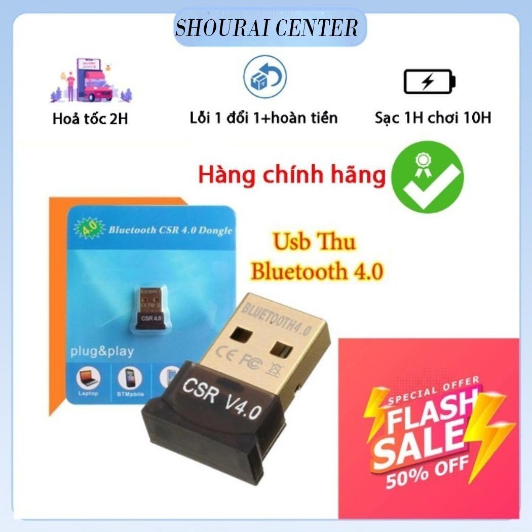 USB Bluetooth 4.0 dành cho máy tính, laptop, máy chơi game, tay cầm