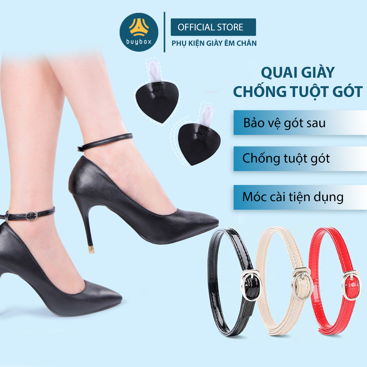 Quai giày cao gót vòng cổ chân chống rớt gót siêu mềm mại, phù hợp mọi kiểu dáng - buybox - BBPK52