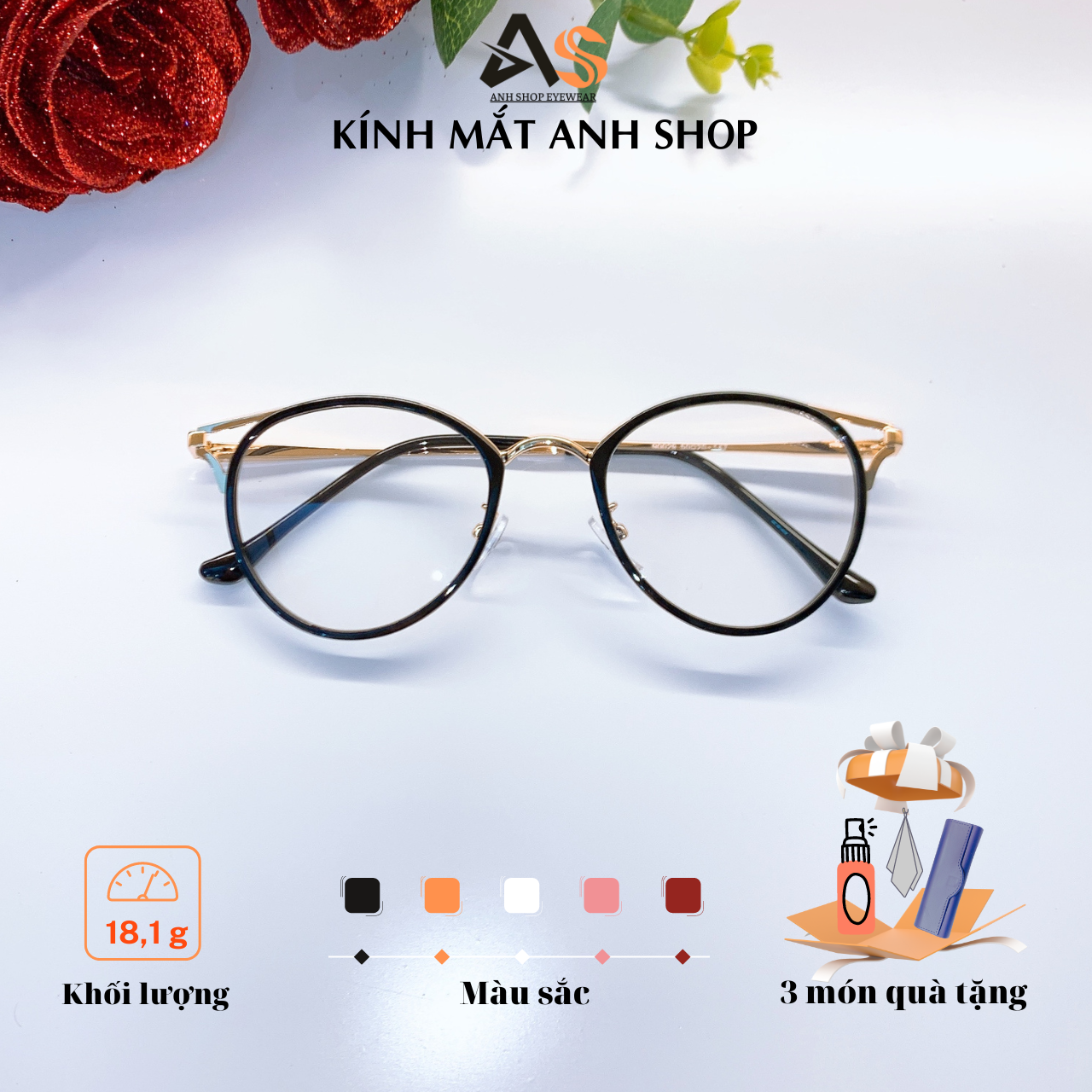 [3-5/8 Hoàn Tiền 25%] Gọng kính mắt mèo kim loại thời trang nữ giới 90029A