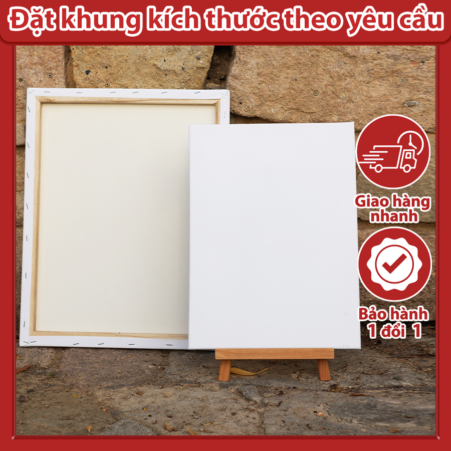 [SIZE SIÊU LỚN] Khung tranh vẽ canvas 100x100cm, khung toan họa phẩm giá xưởng SIÊU RẺ vẽ tranh sơn dầu - Printek
