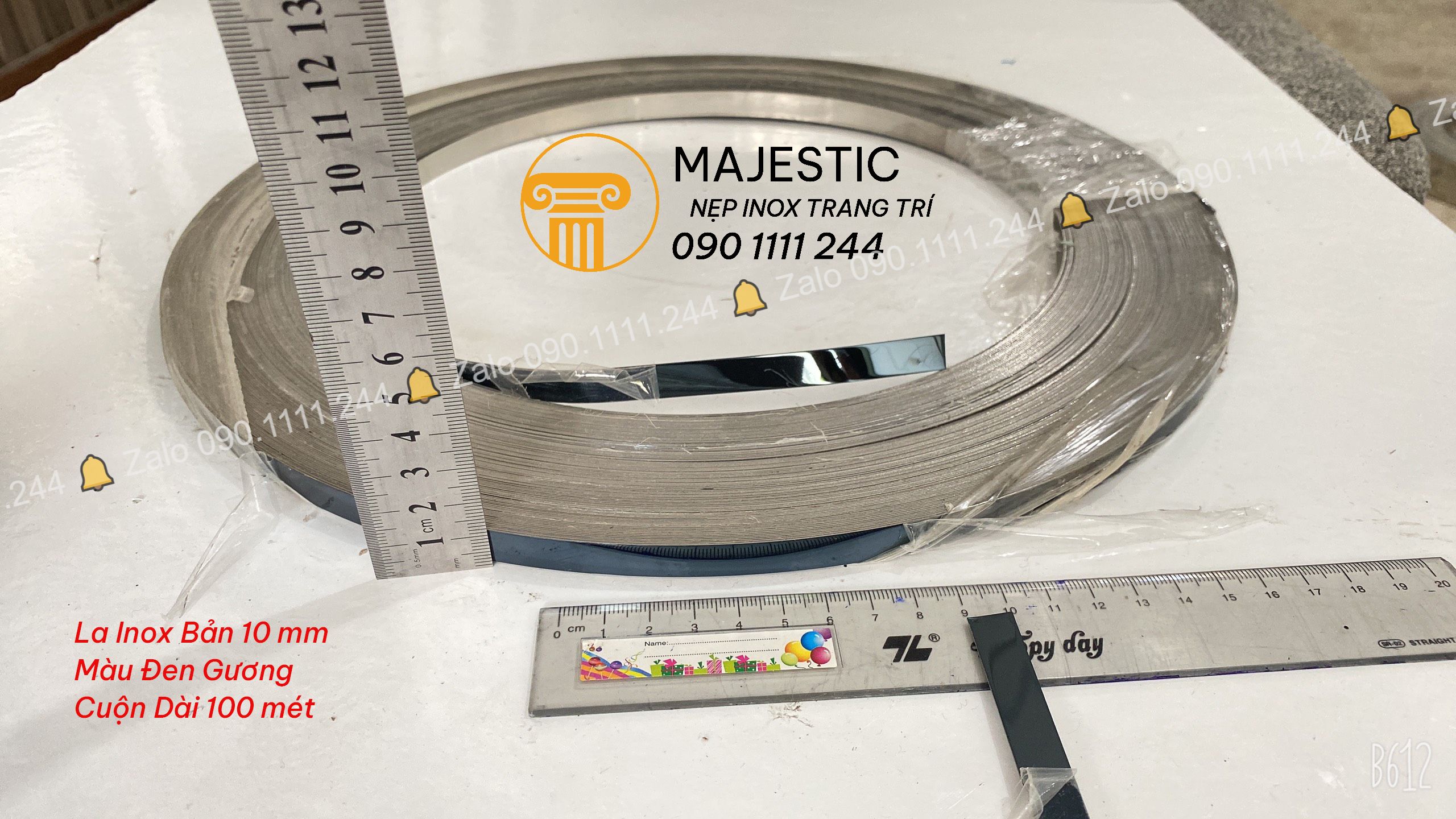 La Inox Đen Gương Trang Trí Bản 1cm/ 1.5cm/ 2cm/ 3cm ( cuộn )