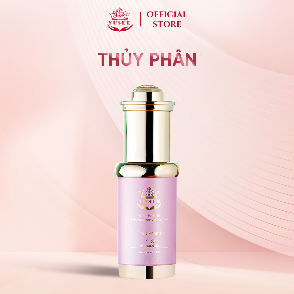 Phân giải Nám Thủy Phân 1 Nusee Phân giải sắc tố nám cho da, làm sạch và khử khuẩn 15ml