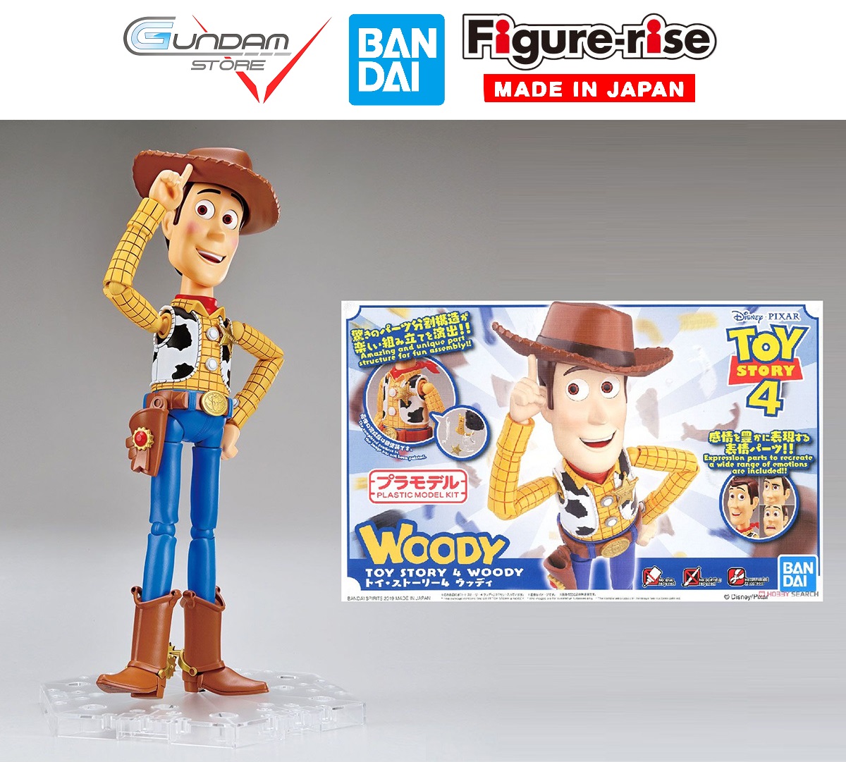 Mô hình lắp ráp woody toy story 4 bandai figure rise mechanics đồ chơi anime nhật