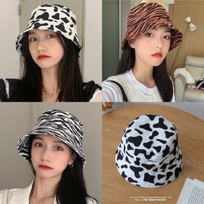 Mũ Bucket bò sữa 1 mặt hot trend năm nay không thể thiếu cho trai xinh gái đep