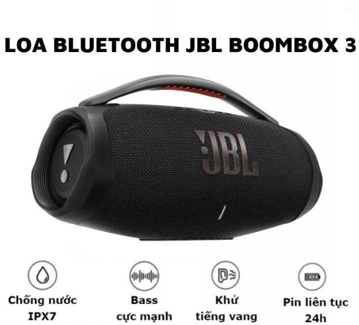 Loa bluetooth jbl boombox 3 - loa nghe nhạc âm thanh siêu bass cực mạnh chống nước ipx7 loa karaoke công suất cực lớn loa nghe nhạc treble rời thời gian sử dụng 24h âm thanh bùng nổ jbl boombox 3 chất lượng, giá tốt 2022