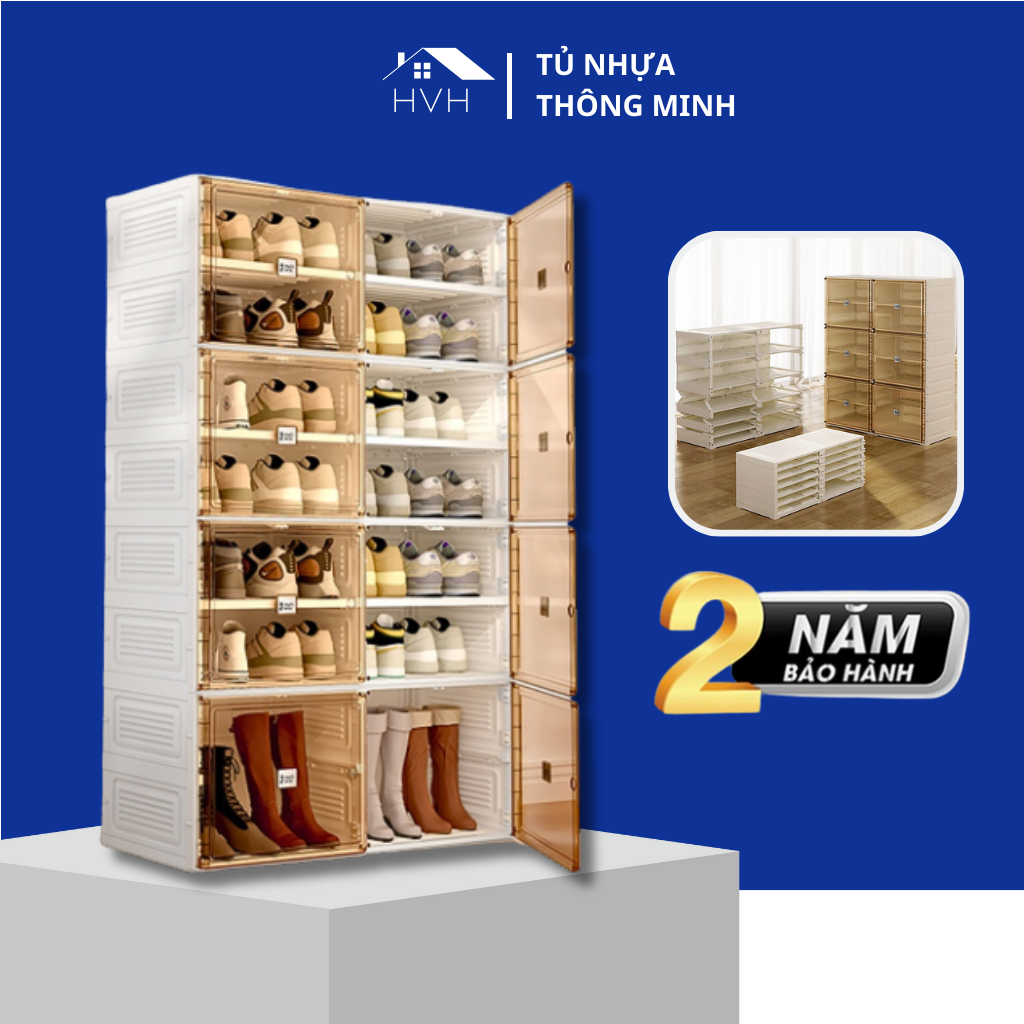 Tủ đôi để giày, bốt đa năng AntBox cửa trong suốt
